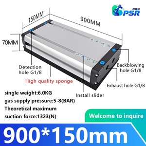 อุปกรณ์จับยึดสุญญากาศอุตสาหกรรมอะลูมิเนียมอัลลอยด์ IVSC-900-150 พร้อมหัวดูดสุญญากาศในตัวสำหรับหุ่นยนต์ EOAT สำหรับกล่องกระดาษและแผ่นไม้ - Product Image 4