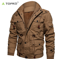 Veste chaude pour homme de haute qualité TOPKO, vente en gros d'usine, taille plus, parka d'extérieur, manteau d'hiver