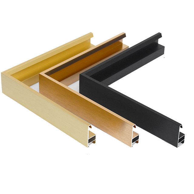 Wholesale Mirror Brushed Aluminum Photo Frame Home Decoration Metal Picture Frame in Shiny Gold Silver
