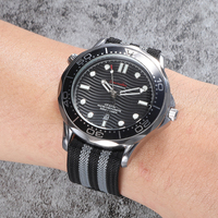 Bracelet de montre en tissu sport avec boucle déployante 20mm 22mm, vente en gros d'usine