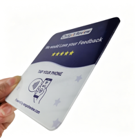 Autocollants NFC pour avis Google, en acrylique, avec code QR, pour menu NFC, signalisation sans contact, réseaux sociaux, plaque d'avis Google