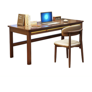 斯堪的纳维亚白色实木书桌厨具一体桌简易学生家庭学习桌卧室电脑桌儿童 - Product Image 1