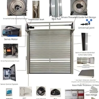Porte de garage industrielle extérieure à enroulement rapide en alliage d'aluminium, avec radar et volets électriques, design spirale rigide haute vitesse