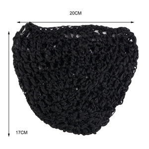 En gros, Bonnet de nuit en maille <span class=keywords><strong>crochet</strong></span>ée, <span class=keywords><strong>filet</strong></span> à cheveux pour dormir, couvre-<span class=keywords><strong>chignon</strong></span>, snood décoratif pour femme, en polyester, accessoires capillaires - Product Image 6