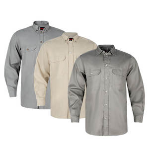Chemise de travail ignifuge en nylon et coton gris kaki foncé M L XL XXL Vêtements de sécurité résistants aux arcs électriques - Product Image 4