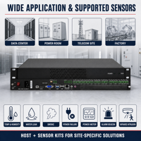 Sistem DCIM Pemantauan Manajemen Infrastruktur Pusat Data Host 1U Rack RS485 Modbus Metal untuk Ruang Server