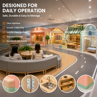 Équipement de jeu intérieur en plastique pour enfants, thème crème glacée, certifié CE, personnalisable, conception clé en main pour projets de centres commerciaux
