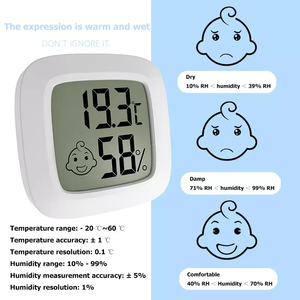 Mini kỹ thuật số ẩm kế với <span class=keywords><strong>LCD</strong></span> hiển thị ABS nhựa phòng Nhiệt kế cho nhà sử dụng pin Powered OEM/ODM hỗ trợ - Product Image 5