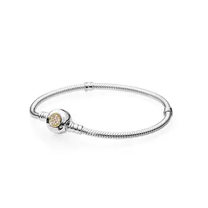 Factory Wholesale Silver Bracelet With Silver Clasp Women's Bracelet S925 Moments Bracelet Fit For Pandora Bareclet