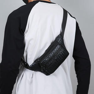 SAS50015 Riñonera para hombre, color verde militar, pequeña, de cuero PU, para la cintura o el pecho, para uso diario, color sólido, diseño minimalista - Product Image 5