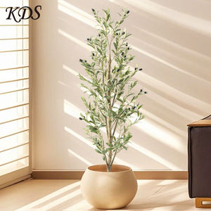 Fábrica al por mayor simulado <span class=keywords><strong>olivo</strong></span> plantas en maceta adornos decorativos grandes plantas verdes decorativas árbol falso bonsái - Product Image 5