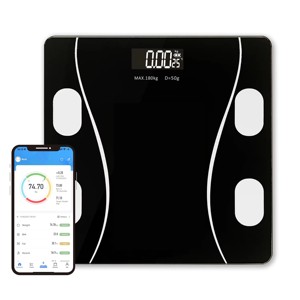 180kg 396lbワイヤレス電子重量体脂肪スケール浴室デジタルスケール測定BMI - Product Image 3