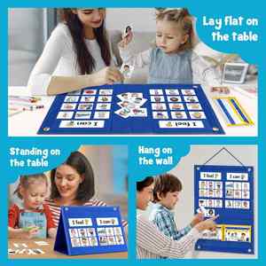 Tabla de Emociones, Actividades de Aprendizaje Social y Emocional, Herramientas de Aprendizaje para Autismo y TDAH, Tabla de Bolsillo para Gestión del Comportamiento, Fieltro - Product Image 3