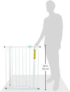 TAK Porte rétractable sans perçage pour escalier Garde-corps de porte pour animaux de compagnie Métal de haute qualité + ABS Porte de sécurité Porte de jeu - Product Image 6