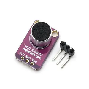 MAX4466 Electret Microphone Amplifier Module Adjustable Gain OUT GND VCC Amplifier Board 2.4-5V DC For Arduino GY-MAX4466