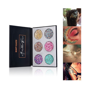 2019 New Make up Cosmetics Custom <strong>Glitter</strong> 6 Colors Private Label Eyeshadow <strong>Glitter</strong> Palette <strong>for</strong> Eyes <strong>Face</strong> Body and Lips - Product Image 3