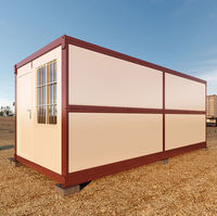 Maison mobile préfabriquée pliable prête à l'emploi, isolée, livrée en conteneur