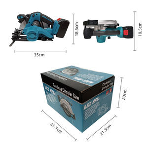 <span class=keywords><strong>Scie</strong></span> <span class=keywords><strong>circulaire</strong></span> sans fil sans balais de 5 pouces, 6500 tr/min, compatible avec batterie 18V, lame de 20 mm, <span class=keywords><strong>règle</strong></span> graduée, compacte, 300W, coupe de 150 mm - Product Image 5