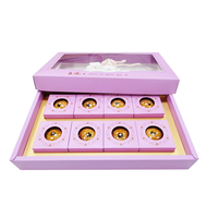 Quadratische Schokoladen-Geschenk box mit transparentem Deckel für Dessert-und Erdbeer-Display-Papier box