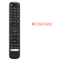 Control Remoto de TV de Código Fijo de Alta Calidad al por Mayor, RC716, Repuesto para Televisores TCL 4K Smart LED LCD, con Batería AAA, Alcance de 10 m