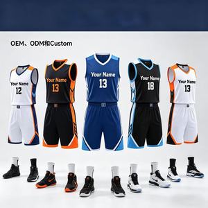 Survêtement d'hiver unisexe à logo personnalisé, imprimé numériquement FDM, antibactérien, 100% polyester 220g, coupe courte, avec bretelles en T pour l'entraînement de basketball - Product Image 1