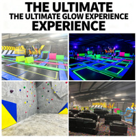 Parc de trampolines intérieur commercial, jeu de taureau mécanique, aire de saut pour enfants, équipement de divertissement interactif et ludique, aire de jeux