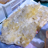 Vente en Gros Amas de Quartz Blanc Naturel aux Vertus Thérapeutiques Grande Géode de Cristal Clair Pierre en Vrac Sculpture Roche Décoration Maison