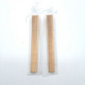พัดมือจีนโบราณทำมือ ด้ามไม้ พัดหนัง พัดมือขนาดเล็ก สำหรับฤดูร้อน - Product Image 6