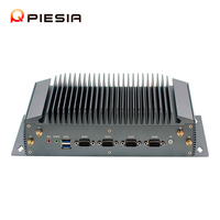 Piesia Intel Core i3 i5 i7 6 * USB X86 Boîtier aluminium intégré RS232 Linux Ordinateur AI industriel sans ventilateur Mini PC i9 12th Gen