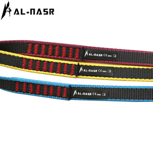 Eslinga de escalada de nylon Al-Maen de 60 cm, 80 cm, 120 cm, 150 cm, cinta plana, cinturón de seguridad para montañismo, escalada en roca y rápel. - Product Image 4