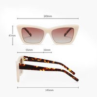 Lunettes de soleil polarisées à la mode Cateye Monture en acétate pour femme Verres Tac UV400 Logo personnalisé Lunettes de soleil œil de chat rétro haut de gamme