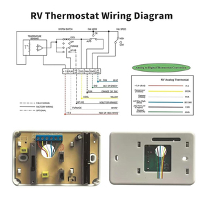 Thermostat RV, thermostat analogique RV pour chauffage/refroidissement, remplacement pour <span class=keywords><strong>Dometic</strong></span> RVs 3106995.032 - Product Image 6