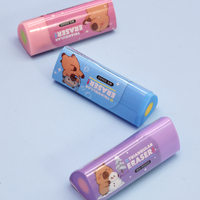 Gomme en caoutchouc en forme de sandwich triangulaire Capybara, motif dessin animé, prise en main souple, fournitures scolaires, modèle chinois WX-99660