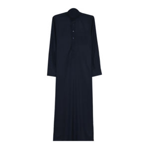 موضة جديدة الأصيل بأحجام مختلفة ياقة طويلة الأكمام ياقة مطوية ثوب رجالي إسلامي للصلاة على طراز رمضان سعيد دبي قطر - Product Image 3