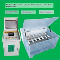 Générateur électrostatique haute puissance pour machine de flocage, avec boîtes de flocage pour un flocage en masse efficace