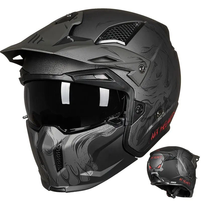 Moto noir foncé MT Street fighter casque intégral casco para moto mt casque