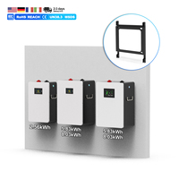Système d'énergie solaire hors réseau, batterie au phosphate de fer et de lithium 24V 100Ah 200Ah 300Ah, stockage mural avec équilibrage actif