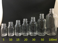 Flacon en verre médical de 1 oz avec compte-gouttes en verre à l'épreuve des enfants, flacons de parfum en verre de 30 ml avec vaporisateur