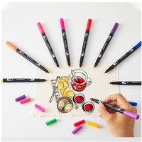 Prix usine 12 pièces/ensemble marqueurs à double pointe de qualité stable pour croquis fournitures d'art alcool croquis stylo dessin double marqueur