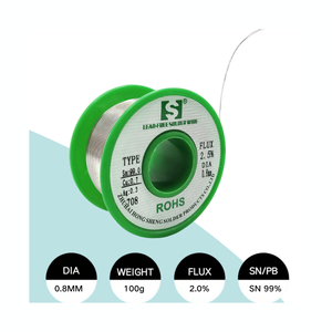 La <span class=keywords><strong>mejor</strong></span> calidad 50% de suministro de fábrica 0,6mm 2,0mm 1kg 99,3 Sn0.7 Cu Cable de soldadura sin plomo de bajo punto de fusión con soporte OEM y ODM - Product Image 3