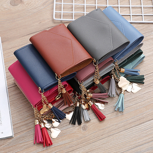 En Stock Sacs à Main et Portefeuilles en <span class=keywords><strong>Cuir</strong></span> PU à Pompon avec Blocage RFID et Motif Simple, Portables, pour Femmes et Dames - Product Image 6