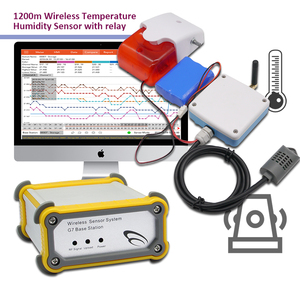 Capteur sans fil d'humidité de la température RF avec relais Lorawan Capteur d'humidité de la température Alarme sonore Clignotant Lumière rouge - Product Image 3