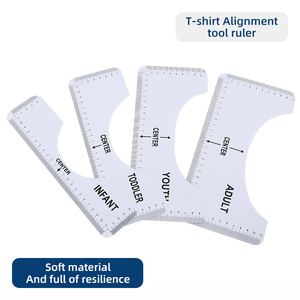 Jp 4Pcs T-Shirt Liên Kết Đo Cai Trị PVC Chất Liệu Hướng Dẫn Công Cụ Thiết Kế Thời Trang Vẽ Cai Trị - Product Image 3