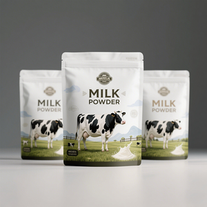 Custom Printed Food Grade Resealable Plastic Flat Bottom Zipper <strong>Pouch</strong> for Coffee Tea Packaging Ziplock <strong>Milk</strong> Powder Bag - Product Image 2