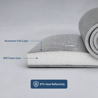 Rouleau d'isolation en mousse XPE avec feuille d'aluminium réfléchissante à 97 % pour le contrôle thermique des entrepôts et des bâtiments industriels
