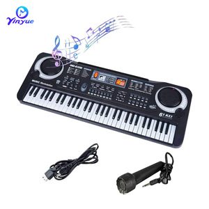 Teclado Electrónico Yinyue de 61 Teclas, Estación de Trabajo Musical con Micrófono para Niños, Juguete de Piano, Instrumento Musical - Product Image 1
