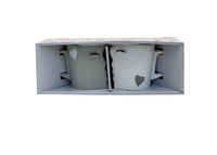 Tasse à thé en céramique 3D écologique 300ml/400ml amoureux s'embrasser conception nouveauté argile de papier magique drôle en boîte manipulée pour les fêtes