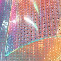 Écran LED transparent intérieur/extérieur P3.9-7.8, panneau d'affichage LED, film LED transparent pour la publicité sur les vitres