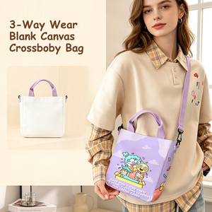 Bolso Bandolera de Lona Sublimable para Transferencia Térmica, Mini Bolso Tote DIY, 4 Colores, Cierre Magnético, Correa Ajustable, Venta al Por Mayor, Regalo - Product Image 1