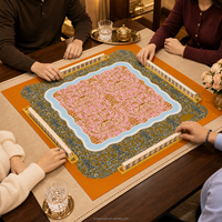 Tapis de Mahjong Américain 80x80cm – Douze Motifs Imprimés pour les Acheteurs de Boutiques de Cadeaux et Présentoirs de Table pour Magasins de Jeux de Mahjong